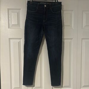 American Eagle Outfitters Hi Rise Blue Skinny Jeans